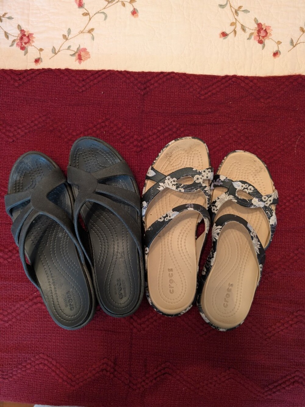 2 pair Women's Croc's Meleen Comfort Sandals - Sz 7